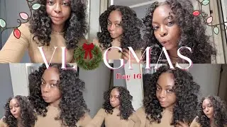 Vlogmas Day 16 🎄 Curly Flip-Over Quickweave | Do My Hair With Me 💕