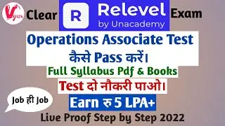 Relevel Operations Associate Test & Syllabus Relevel Exam Study Material Relevel by Unacademy