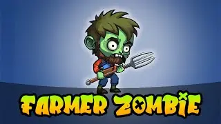 Farmer Zombie - 2D Animated Character || #2dcharacteranimation #2dcharacter #2dcharacterdesign