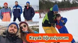 Palandöken kayak tesislerinde kayak eğitimi.Önce ağladı,sonra güldü ve çok eğlendi☺️