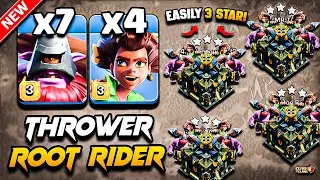 TH17 Attack Strategy With (ROOT RIDER + THROWER) Town Hall 17 | TH17 ROOT RIDER Attack With THROWER