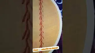 Feather stitch border line hand embroidery.🙏🏵️🌹🌼🌻🌸🌷