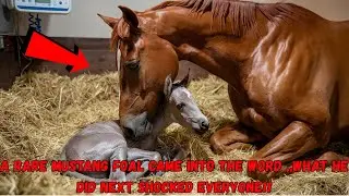 A Rare Mustang Foal Came into the World    And What He Did Next Shocked Even the Veterinarians