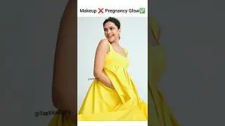 Makeup ❌ Pregnancy Glow ✅#trending #pregnancy #bollywood #shorts #deepika