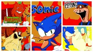Pizza Tower Mod - Sonic vs All Bosses [No Damage/P Rank] - Gameplay