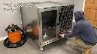 Двухъярусная клетка для собак из нержавеющей стали Quick N Clean
