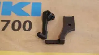 Presser feet sets for an industrial compound feed, walking foot machine