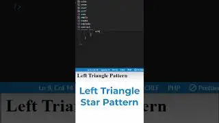 Left Triangle Star Pattern #shorts