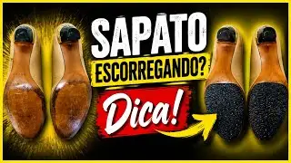 IDÉIAS INCRÍVEIS | Sapato escorregando o que fazer | Como fazer meia sola no sapato