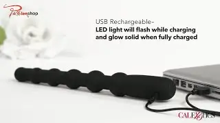 CalExotics Rechargeable X-10 Beads by Anal | Smooth Silicone Beaded Massager