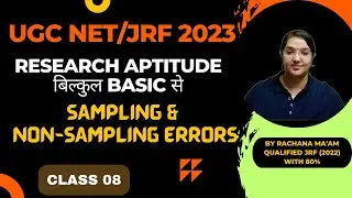 Sampling and Non-Sampling errors| RESEARCH APTITUDE| Rachana mam| UGC NET/JRF| REDISCOVER EDUCATION