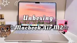 Unboxing Macbook Air M2 2022 (starlight) 🤍 (IND & ENG)