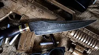 how to make fake damascus steel knife  كيف يصنع الدمشقي المزيف