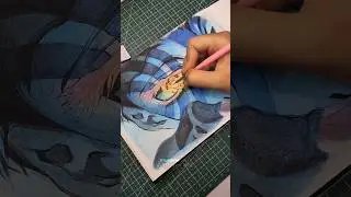 Drawing Akaza eye and Tanjiro 🥀 | Infinity Castle | Demon Slayer #anime #shorts #demonslayer #art