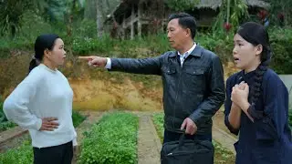 The kind father returns – the girl is unexpectedly protected by him from her cruel mother.