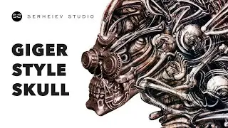 Giger style skull