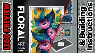 PREVIEW: 31207, LEGO ART, Floral Art​ & Building Instructions! LEGO 2022