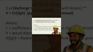 FE exam review: Discharge velocity of Orifice #fluidmechanics #Feexam #Civilengineer #USA #intern
