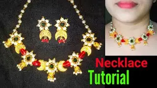 Chandra Necklace Making | DIY Choker Necklace | Wire Wrapped Pearl Jewelry | Maharashtrian Jewellery