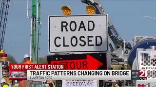 Traffic pattern to change for Bluffton Road Bridge work next week