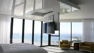 Ceiling Tv Lift - The Flap Out Scroll Down TV Lift