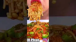 ASMR SPICY ENOKI MUSHROOMS EATING SOUNDS EATING SHOW ASMR Phan #Shorts