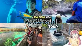 FIRST TIME 😯 San Diego Seaworld Tour ✨ Fantasy Marine Life and Shows!! ✨ Travel Vlog