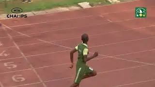 Eghosa Idehen wins Heat 15 of the Youth Boys 100m in 13.32s