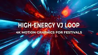 Exploding Shard Tunnel | High-Energy VJ Loop | 4K Motion Graphics for Festivals