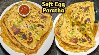 अंडे का फूला फूला पराठा जो बच्चों से लेकर बड़ो तक सबको पसंद आये | Egg Paratha Recipe | easy Breakfast