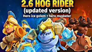 Hero Ice Golem & Hero Musketeer make Hog 2.6 UNBEATABLE! 100% BROKEN! ❄️ #clashroyale Ariez