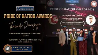 Tharindu Dananjaya Honored as Best Event Planning Manager | Pride of Nation Awards