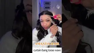 #amandahairs 😎Finally get my 30'' curtain bang wig 🔥❤️ #hairreview #shorts #wiginstall #tutorial