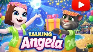 Talking Angela song Talking Angela clipTalking Angela beach 🏖️ Talking Tom Love Talking angela
