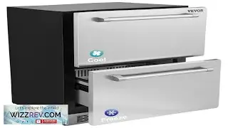 VEVOR 24 inch Undercounter Refrigerator 2 Drawer Refrigerator with Different Temperature
