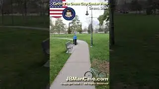 Cycling in OREM CITY CENTER PARK in OREM Utah USA JBManCave.com #Shorts