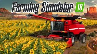 Fs 18 Harvesting Sunflower 🌻॥ Farming Simulator 18 Gameplay Timelapse #fs18