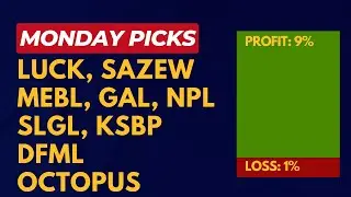 Pakistan Stock Exchange Update: LUCK, SAZEW, MEBL, GAL, NPL, SLGL, KSBP, DFML, OCTOPUS