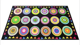 18 seat Children's Classroom Seating Rug for Nursery School
