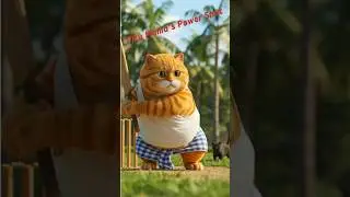 Pitu Mama&rsquo;s Epic Sixer with a Coconut Bat! 🏏😂 #cartoon #cat #cricket #funny #animals