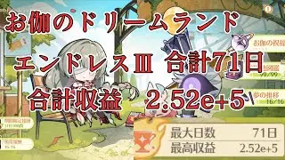 【鳴潮】お伽のドリームランド エンドレスⅢ 71日 収益2.52e+5