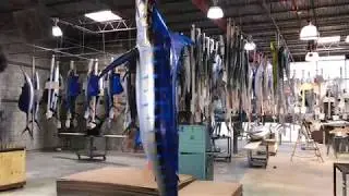Blue Marlin, vertical wave mount