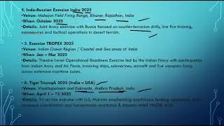 Military Exercises in 2025