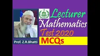 PPSC Lecturer Mathematics Test, Lecture 20, MCQs