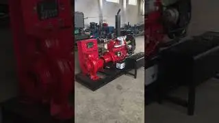 Diesel fire pump with the automatic control cabinet and fuel tank