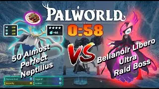 Palworld: 50 Almost Perfect Neptilius vs Bellanoir Libero Ultra in 58 seconds