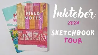 Inktober 2024 Sketchbook Tour - Field Notes sketchbooks (Los Angeles and Chicago editions).