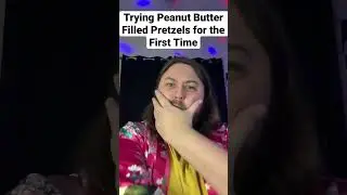 British Fat Man tries Peanut Butter Filled Pretzel for the first time!