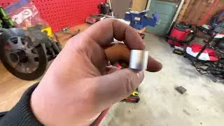 Making brake caliper spacers for my 1990 Yamaha banshee build! | Banshee update