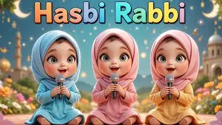 Hasbi Rabbi Jallallah 🤍 Baby Islamic Kids Video  Cute Islamic Cartoon Nasheed